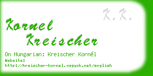 kornel kreischer business card